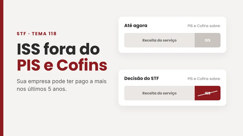 Comparação da base do PIS e da Cofins com e sem o ISS
